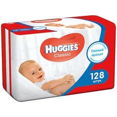 Детские влажные салфетки Huggies Classic двойные 64*2, 128шт.