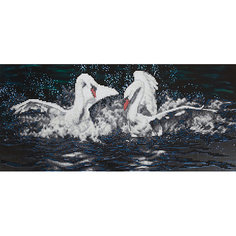 Алмазная мозаика Фрея "Белые лебеди", 53х24,5 см Freya