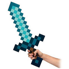 Пиксельный меч, алмазный, 60 см, Minecraft Pixel Crew
