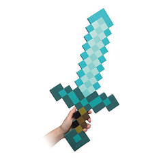 Пиксельный меч, изумрудный, 60 см, Minecraft Pixel Crew