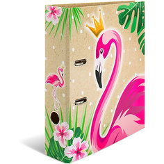 Папка картон a4 тропики королева фламинго Herma