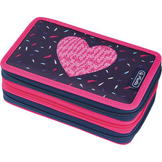 Пенал Herlitz Tropical Heart, 31 предмет, 3 отделения