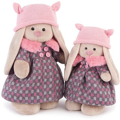 Мягкая игрушка Budi Basa Зайка Ми в пальто и розовой шапке, 25 см