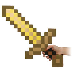 Пиксельный меч, золотой, 60 см, Minecraft Pixel Crew