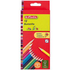 Herlitz Карандаши цветные трехгранные, 12шт