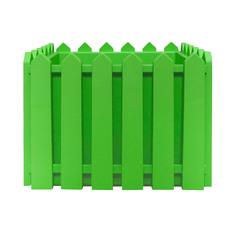 Кашпо Элластик-пласт Лардо квадратное зеленое 28х28х22 см