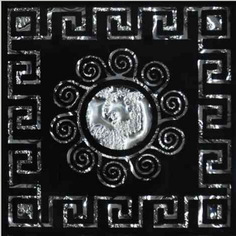Вставка напольная Роскошная Мозаика Византия Платина 6,6х6,6 см