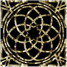 Вставка напольная Роскошная Мозаика Фортуна Золото 8х8 см