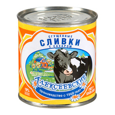 Сливки Алексеевское сгущенные с сахаром 19% 360 г