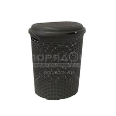 Корзина для белья ротанг, 50 л, Idea М2601 коричневая, 43х34х53 см