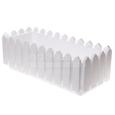 Горшок для цветов пластиковый Элластик-Пласт Лардо белый, 16х20х47 см