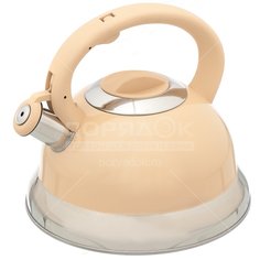 Чайник из нержавеющей стали Daniks M-014 со свистком, 3 л