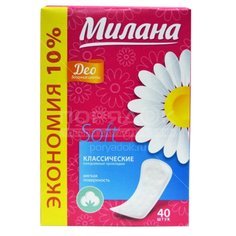 Прокладки женские ежедневные Милана Deo Soft Эконом Весенние цветы 4103/40, 40 шт Milana