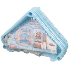 Полка универсальная угловая 3 секции Полимербыт 087, 58х38х30 см