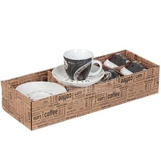 Сервиз чайный из керамики, 6 предметов, 180 мл, Чашка кофе RS097-1972-1