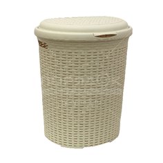 Корзина для белья Idea М 2601 белый ротанг, 43х34х53 см
