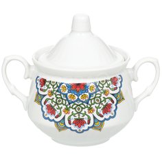 Сахарница фарфоровая, 450 мл, Колокольчики 0С0433 Добрушский фарфоровый завод