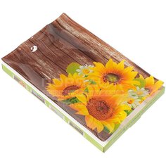 Блюдо стеклянное Подсолнухи SDFG0109, 30х20 см