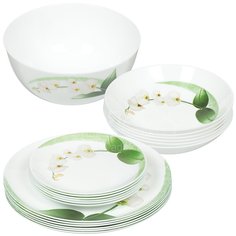 Сервиз столовый из стекла, 19 предметов, White Orchid J7497/ N5025 Luminarc