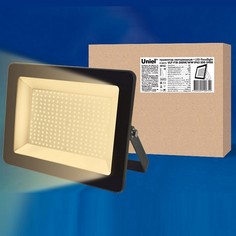 Настенный прожектор ULF-F18 ULF-F18-200W/WW IP65 200-240В BLACK Uniel