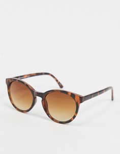 Коричневые солнцезащитные очки в черепаховой оправе Selected Femme-Золотой