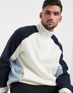 Бело-синий флисовый топ Topman-Белый