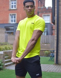 Неоново-желтая спортивная футболка из быстросохнущей ткани ASOS 4505-Желтый