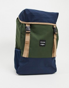 Рюкзак с контрастными вставками Jack & Jones-Зеленый
