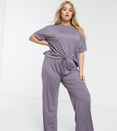 Трикотажные пижамные штаны ASOS DESIGN Curve mix & match-Розовый