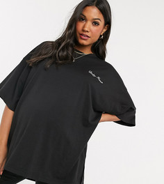 Черная oversized-футболка с надписью "baby mama" Missguided Maternity-Черный