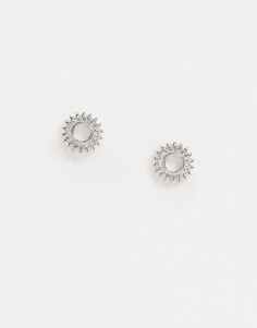 Серебристые маленькие серьги-гвоздики Pieces-Серебряный