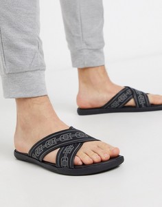 Черные сандалии с логотипом Dune-Черный