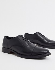 Черные кожаные туфли дерби на шнуровке Redfoot-Черный цвет