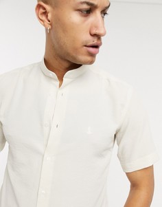 Светло-бежевая фактурная рубашка Lockstock-Белый