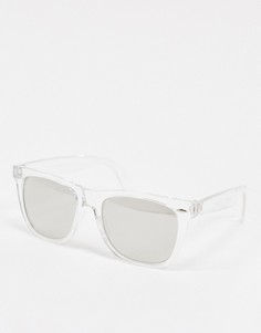 Солнцезащитные очки в стиле ретро в прозрачной оправе New Look-Очистить