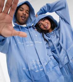 Oversized-худи с эффектом омбре COLLUSION Unisex-Синий