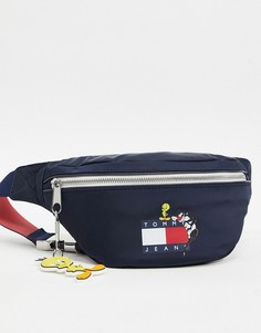 Темно-синяя сумка-кошелек на пояс с логотипом Tommy Jeans x Looney Tunes-Темно-синий