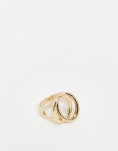 Золотистое кольцо с эффектом узла Topshop-Золотой
