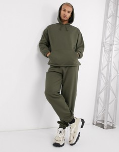 Спортивный костюм в стиле oversized с худи и джоггерами цвета хаки ASOS DESIGN-Зеленый