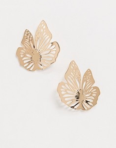 Золотистые серьги с дизайном "бабочки" ASOS DESIGN-Золотой