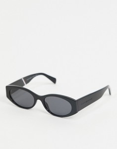 Черные овальные солнцезащитные очки в стиле ретро Tommy Hilfiger-Черный
