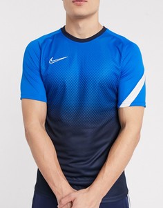 Синяя футболка с принтом Nike Football academy-Синий