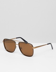 Солнцезащитные очки-авиаторы Quay Australia Modern Times-Золотой