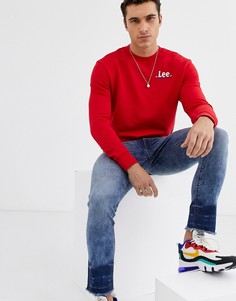 Красный свитшот с логотипом на груди Lee Jeans