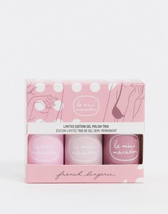 Набор из трех гелевых лаков для ногтей Le Mini Macaron French Lingerie-Многоцветный