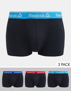 Набор из 3 черных боксеров-брифов Reebok-Черный