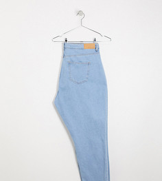 Голубые джинсы с завышенной талией в винтажном стиле Noisy May Curve-Голубой