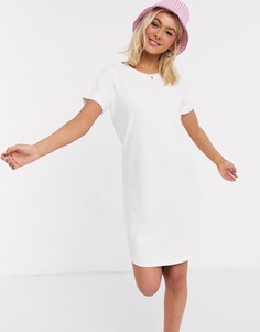 Белое трикотажное платье-футболка JDY-Белый