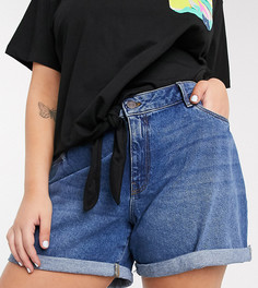 Джинсовые шорты в винтажном стиле Noisy May Curve-Синий