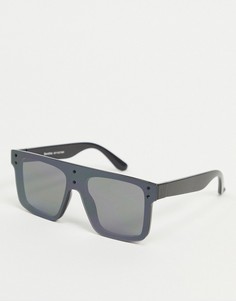 Черные солнцезащитные очки в квадратной оправе Bershka-Черный